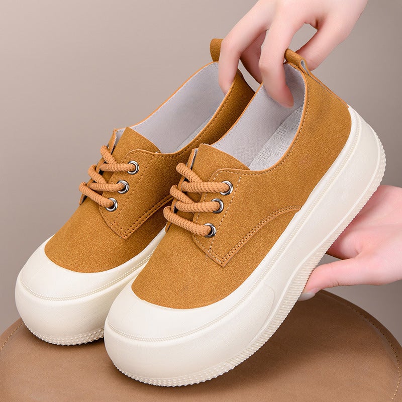 Women's Casual Loafers with 4cm Height Increase, Round Toe, Slip-on - Image 1
