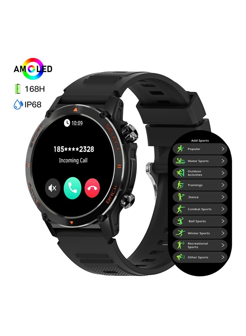 Z136 Sports Watch with AMOLED Display Outdoor Waterproof Design and Smart Health Monitoring - Image 1