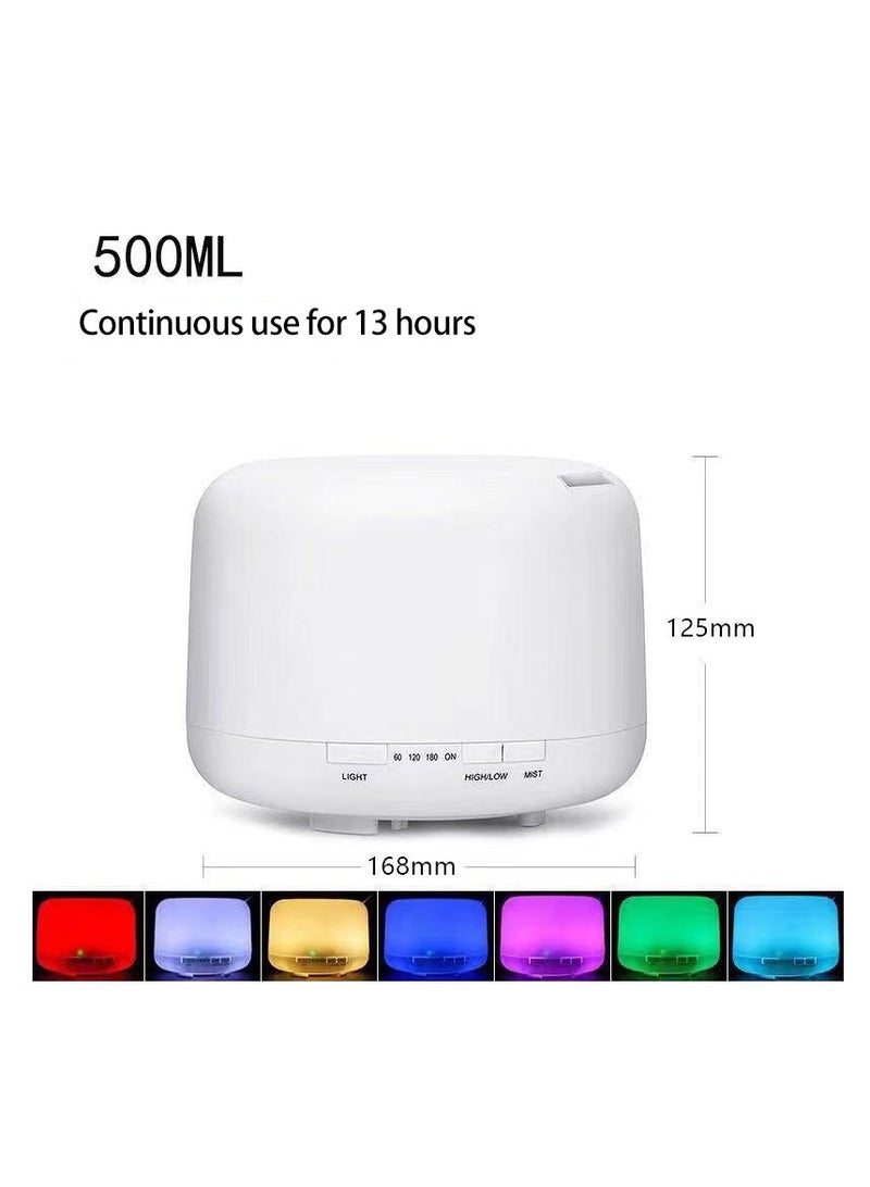 7-color LED light aromatherapy diffuser ultrasonic humidifier 500ml - Image 2