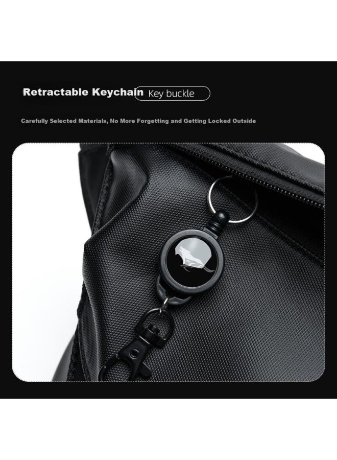 Septwolves Seven Wolves Men's Single Shoulder Bag Cycling Motorcycle Crossbody Bag Trendy Commuter Large Capacity Sports Functional Messenger Bag - Image 4