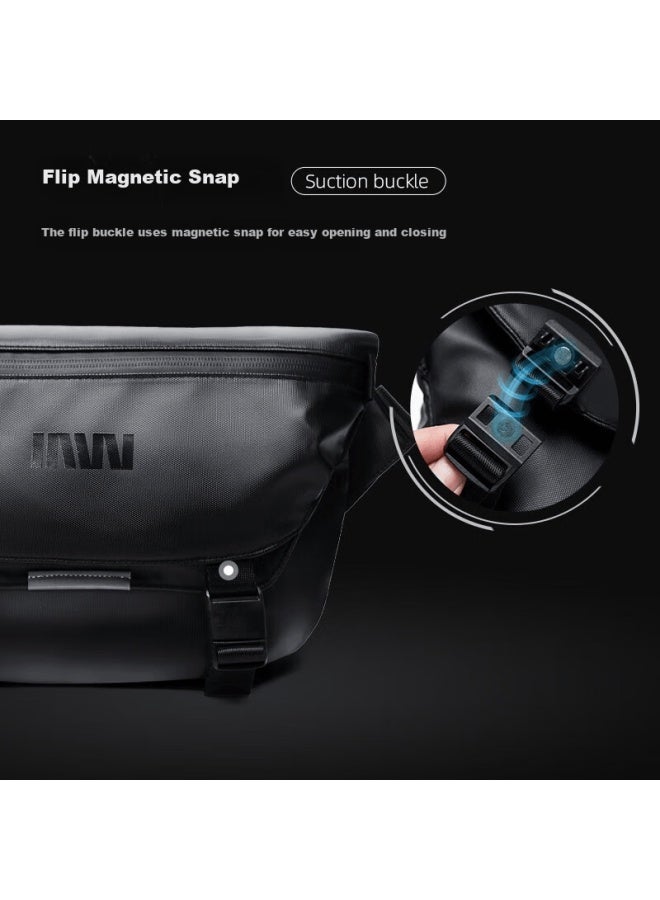 Septwolves Seven Wolves Men's Single Shoulder Bag Cycling Motorcycle Crossbody Bag Trendy Commuter Large Capacity Sports Functional Messenger Bag - Image 3