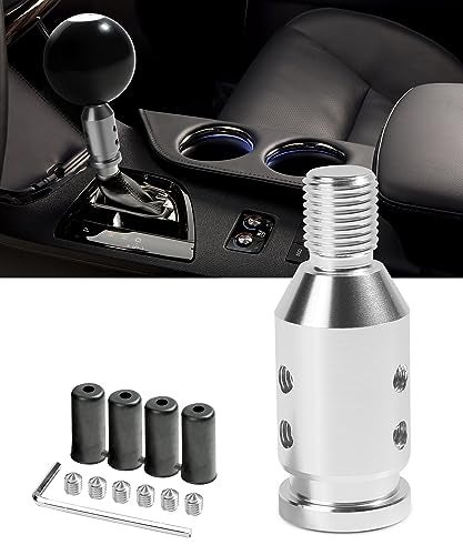 SUJADE YAKEFLY Universal Gear Shift Knob AdapterAluminum Alloy Automatic Shifter Adapter Car AdapterShifter Boot Retainer Stick Connector for NonThreaded Manual M12x125 Silver 299PDTPJ001 - Image 1