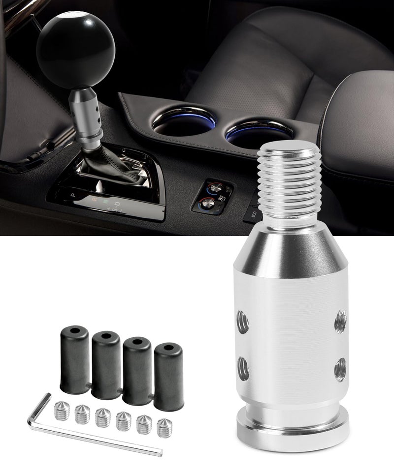 SUJADE YAKEFLY Universal Gear Shift Knob AdapterAluminum Alloy Automatic Shifter Adapter Car AdapterShifter Boot Retainer Stick Connector for NonThreaded Manual M12x125 Silver 299PDTPJ001 - Image 3