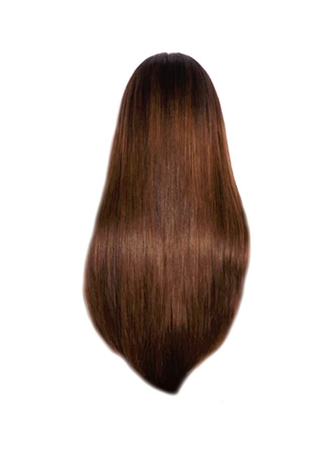 إسكدنيا شعر مستعار بوصلة 6 بني كستنائي داكن 22بوصة - Image 1