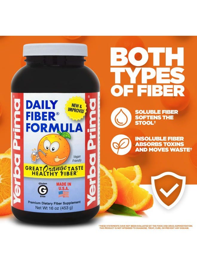 Yerba Prima Orange Daily Fiber Formula 1pound - Non-GMO, Gluten Free, Made in The USA, Delicious Natural Orange Flavor - Image 4