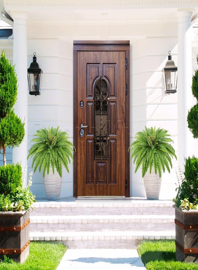 Galebeiren Artificial Ferns for Outdoors & Indoors, 45" Large Faux Ferns 57 Fronds Fake Boston Fern Plant for Planter Garden Porch Entrance Home Windowsill Yards Farmhouse Decoraction (1 Stem) - Image 2