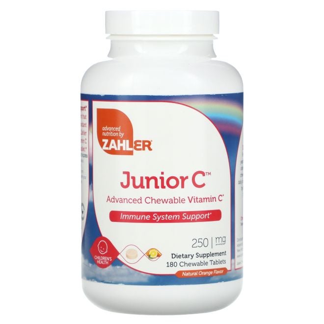 Zahler Junior C Advanced Chewable Vitamin C Natural Orange 250 mg 180 Chewable Tablets - Image 1
