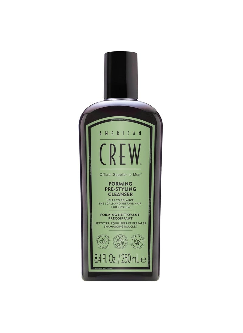 AMERICAN CREW AMERICAN CREW Mens PreStyler Forming Shampoo for Textured  Curly Hair AntiFrizz  Curl Defining With Jojoba Oil Vegan 85 fl oz 