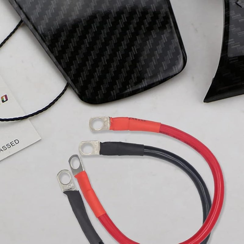 Wakauto 2pcs 60x1.5cm Battery Inverter Cables with Heat Shrink Tubing for Vehicle Connections - Image 4