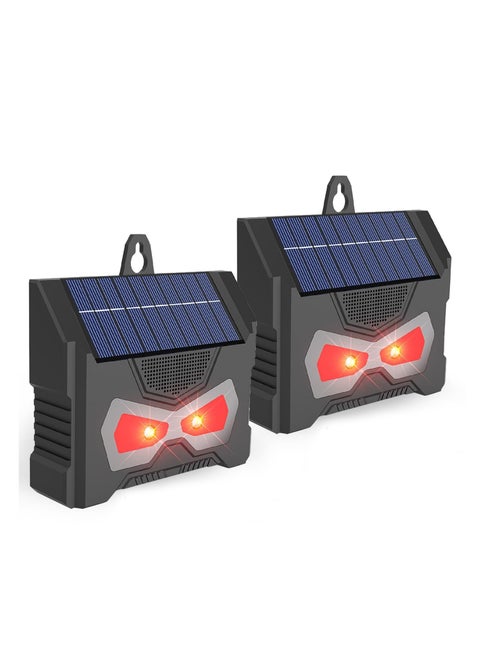 Solar Powered Nocturnal Animal Repeller, Solar Predator Control Light, Nighttime Animal Deterrent Light, with Flashing LED Lights Motion Detection, Ultrasonic Fox, Rat, Dog, Cat Repellent