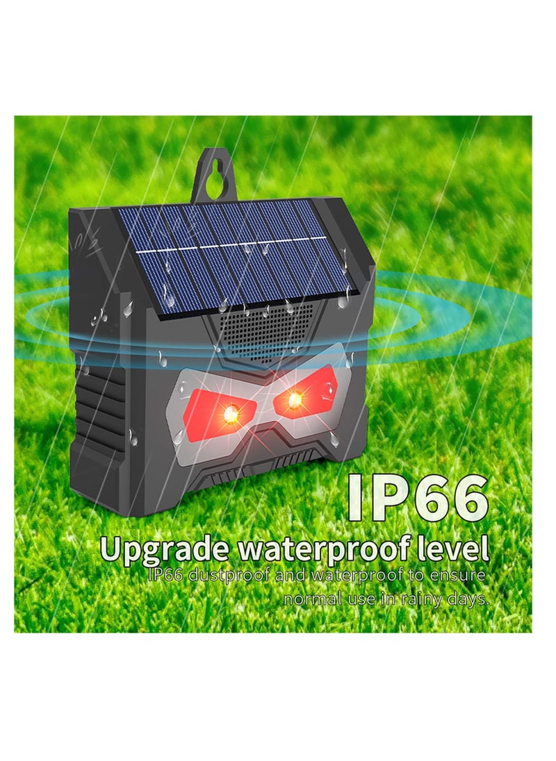 Excefore - Solar Powered Nocturnal Animal Repeller, Solar Predator Control Light, Nighttime Animal Deterrent Light, with Flashing LED Lights Motion Detection, Ultrasonic Fox, Rat, Dog, Cat Repellent - Image 1