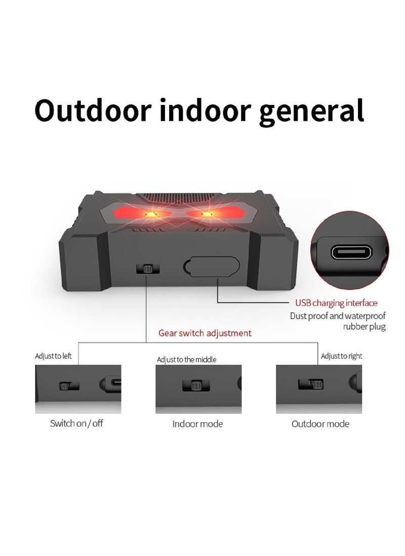 Excefore - Solar Powered Nocturnal Animal Repeller, Solar Predator Control Light, Nighttime Animal Deterrent Light, with Flashing LED Lights Motion Detection, Ultrasonic Fox, Rat, Dog, Cat Repellent - Image 1