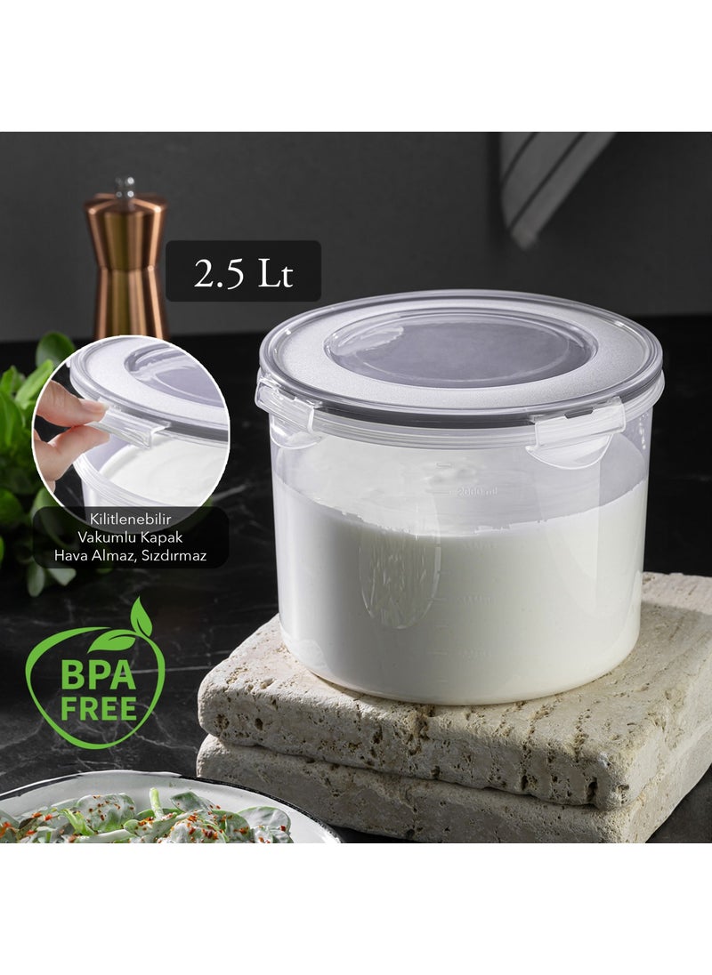 Vacuum Yogurt Kefir Fermentation Container with Lid - Leak Proof Seal Storage Container 2.5 Lt - pzsku/Z3E296E0FCB6A7ADD5622Z/45/_/1726147147/bfd65899-e658-4197-bbd4-a5d0c1e8c94a