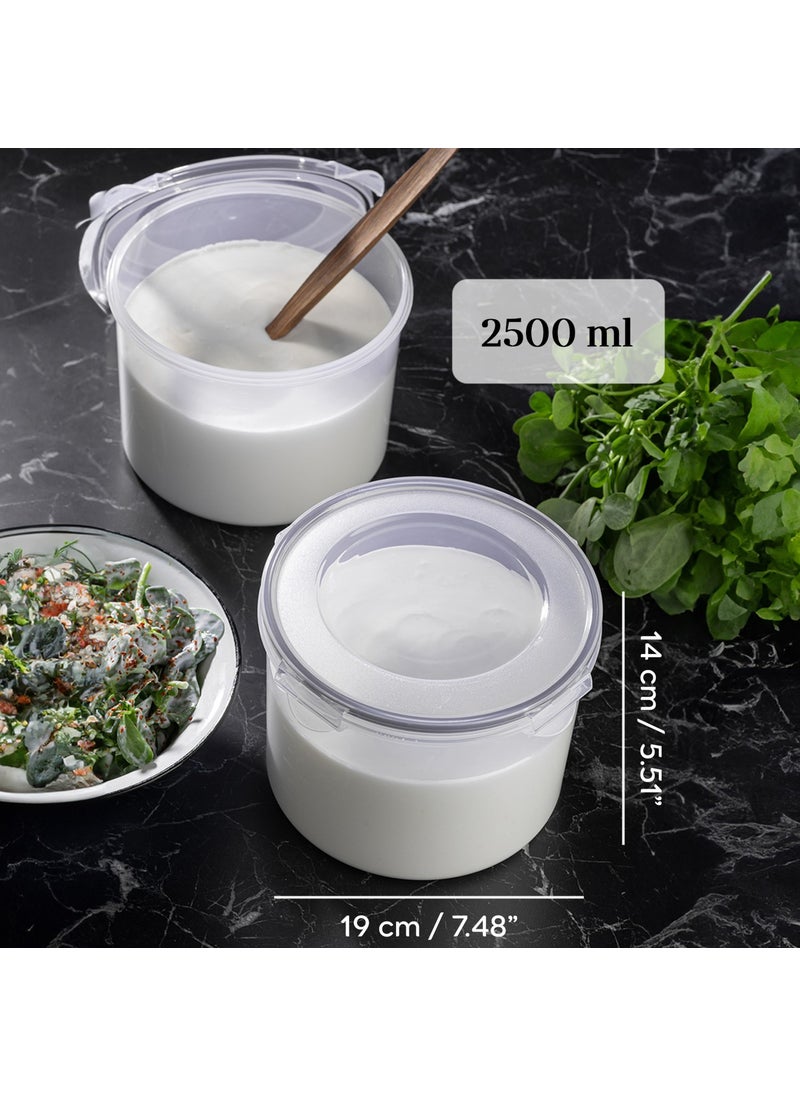 Vacuum Yogurt Kefir Fermentation Container with Lid - Leak Proof Seal Storage Container 2.5 Lt - pzsku/Z3E296E0FCB6A7ADD5622Z/45/_/1728062076/b69319ee-8a6b-4cd9-83ac-569d6f393a70