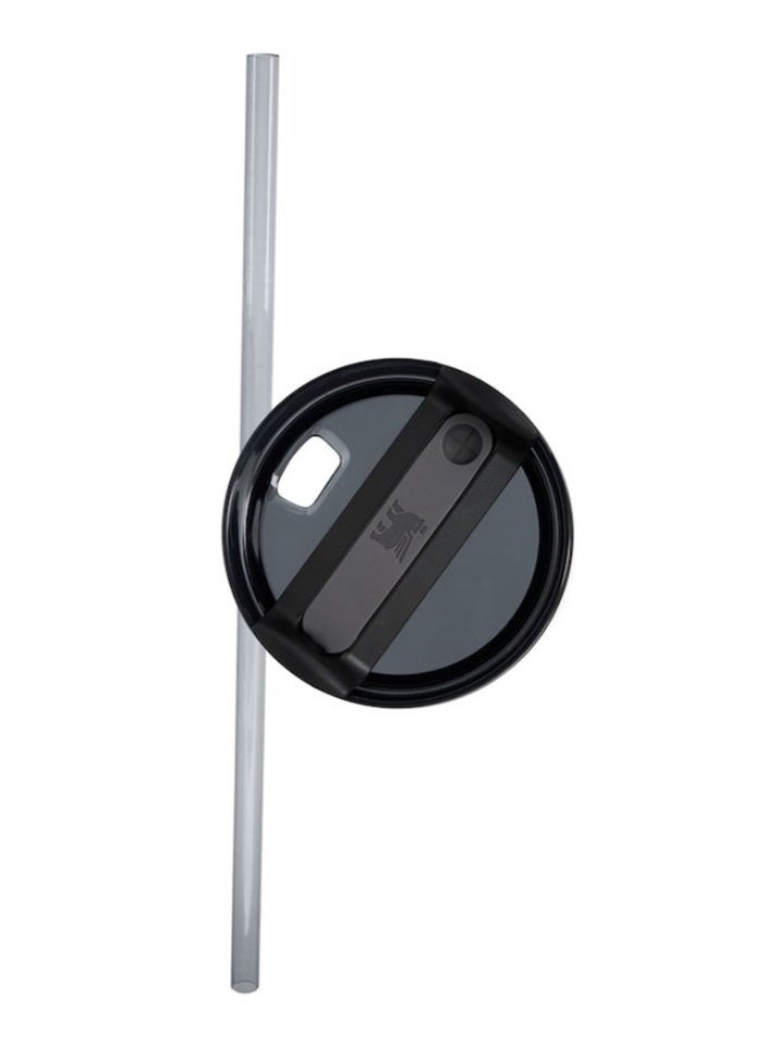 ستانلي كوب ستانلي سعة ٤٠ أونصة | زجاجة ماء سوداء من الفولاذ المقاوم للصدأ مع ماصتين، طقم مانع للانسكاب، جراب مانع للانزلاق، فرشاة ماصة | كوب سفر ستانلي ومجموعة هدايا - Image 2