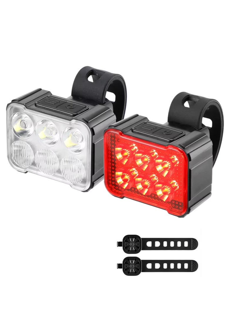 Maanys Ultra-Bright Scooter Light Set, USB Rechargeable Front & Rear LED Lights, Waterproof Safety Headlight & Tail Light for Night Riding With 4 Modes, Easy to Install for Electric & Kick Scooters - Image 1
