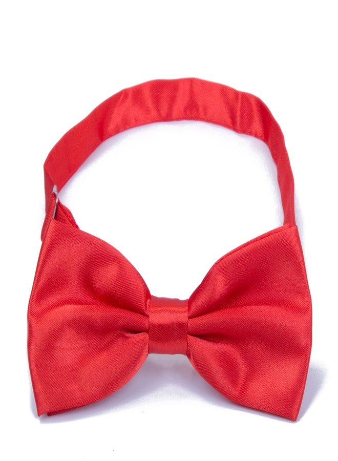Kajeer Boys Children Formal Bow Ties - 6 Pack of Solid Color Adjustable Pre Tied Bowties(Red) - Image 3