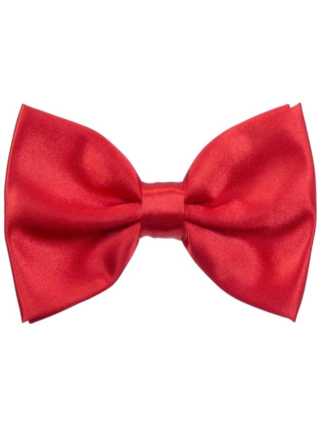 Kajeer Boys Children Formal Bow Ties - 6 Pack of Solid Color Adjustable Pre Tied Bowties(Red) - Image 2