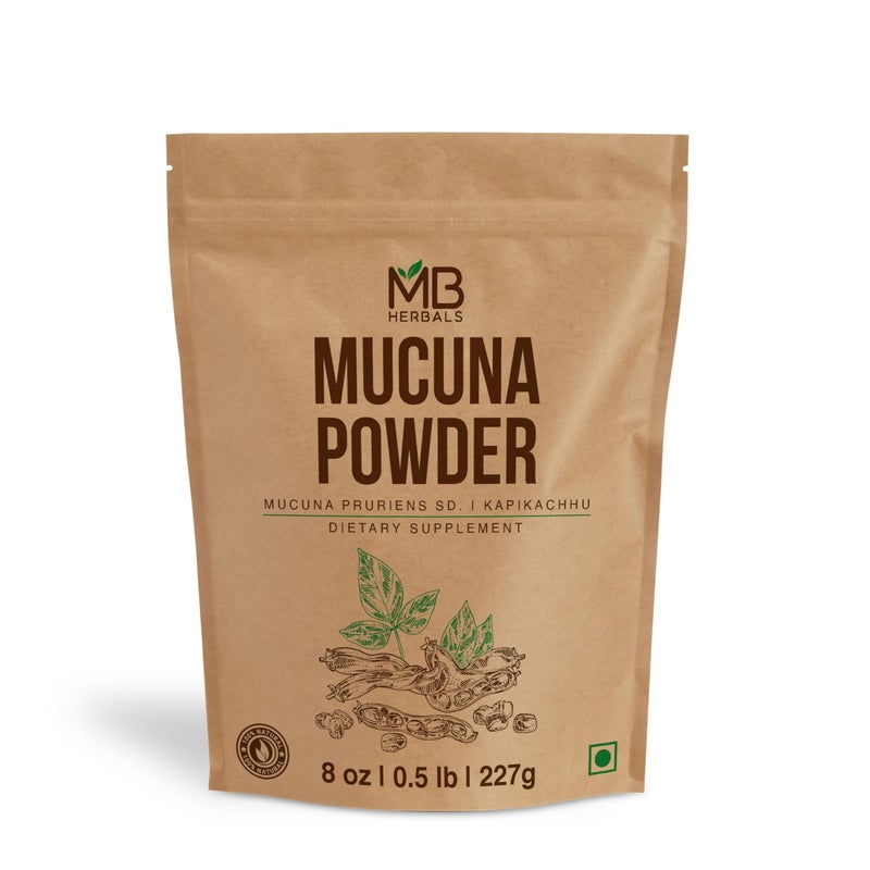 MB Herbals Mucuna Powder 8 oz 05 lb Mucuna pruriens Seeds Powder