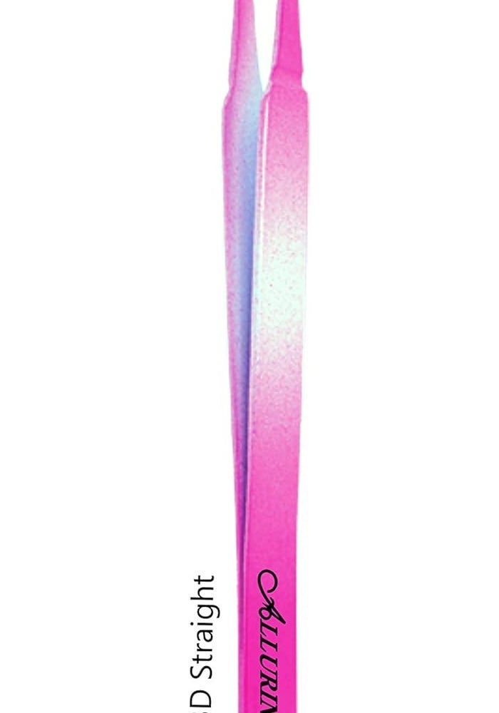 Alluring Ombre Bright Pink & Light Blue Tweezers - Image 1