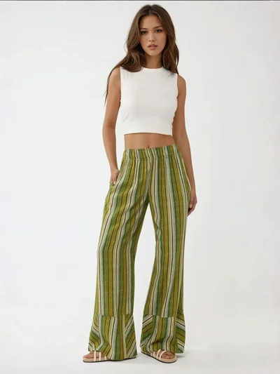 HICCUP Wide Leg Printed Relax Pants