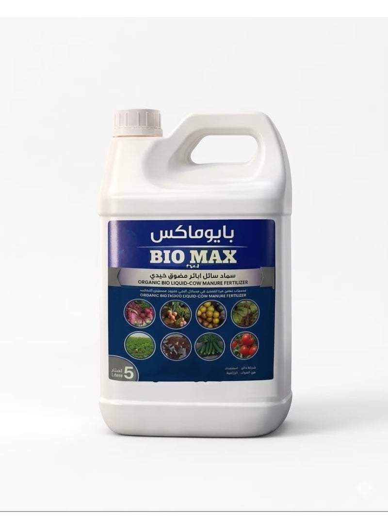 Bio Max Organic Liquid Cow Manure Fertilizer, 5 Liters