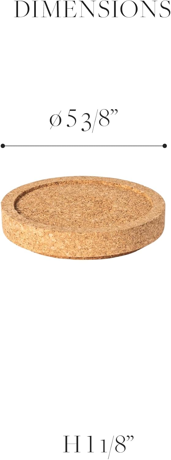 Costa Nova 5 Cork Trivet Lid  Redonda Collection Natural  Heat Safe Tableware  Natural Portuguese Cork Material  Restaurant Quality Serveware - Image 3