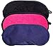 Queenland 3 Pack Soft Microfiber Terry Cloth Sleep Mask Set Eye Blindfold Cover for TravelOffice NapSleepingRelieve Stress - Image 1
