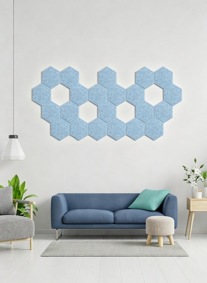 RAWAID Hexagonal Acoustic Panels-12 Pack High-Density Sound Absorbing Panels 12"X10"X0.4" for Enhanced Noise Reduction, DIY Design, Idea for Studios, Offices, and Home Theaters - Image 5