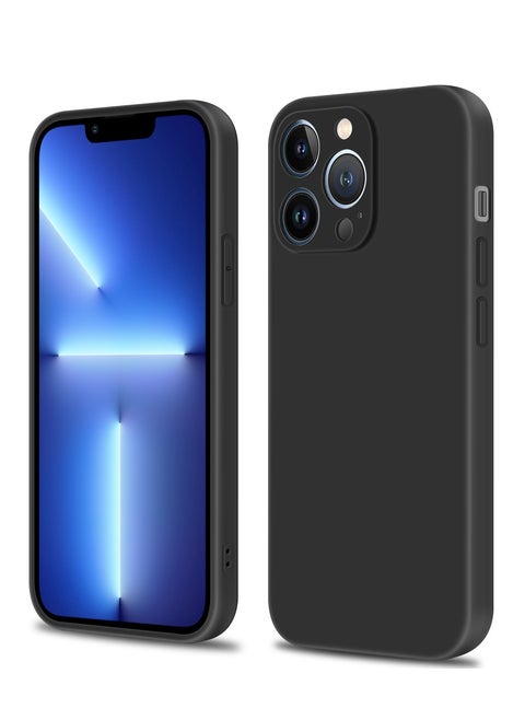 Compatible with apple iPhone 13 Pro Full Coverage for Protective Case, Ultra Slim Soft Silicone Gel TPU Cover, Matte Surface Ultra-Thin Case, for iPhone 13 Pro (Black)