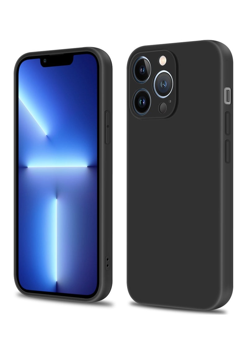 INFOSUN - Compatible with apple iPhone 13 Pro Full Coverage for Protective Case, Ultra Slim Soft Silicone Gel TPU Cover, Matte Surface Ultra-Thin Case, for iPhone 13 Pro (Black) - Image 1