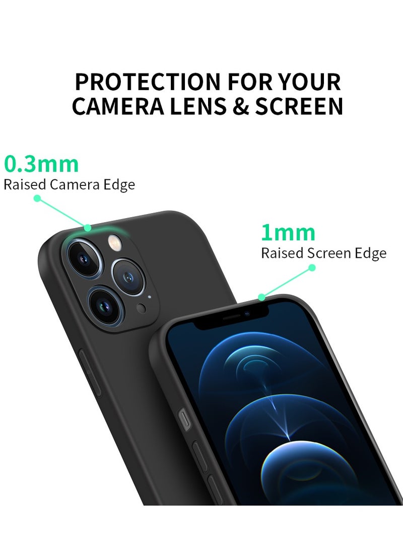 INFOSUN - Compatible with apple iPhone 13 Pro Full Coverage for Protective Case, Ultra Slim Soft Silicone Gel TPU Cover, Matte Surface Ultra-Thin Case, for iPhone 13 Pro (Black) - Image 1
