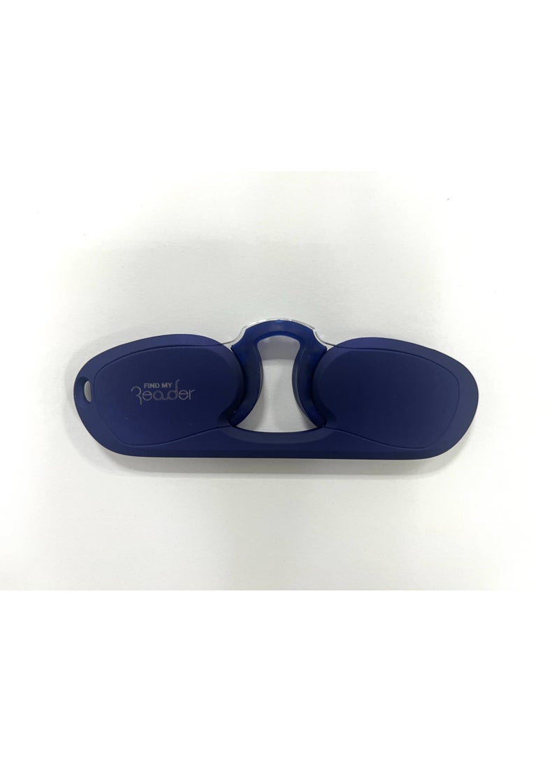 FIND MY Reader Rectangle Nose Clip-On Reading Glasses, Royal Blue, Multiple Magnification Options (1.00x–3.00x) - Image 3