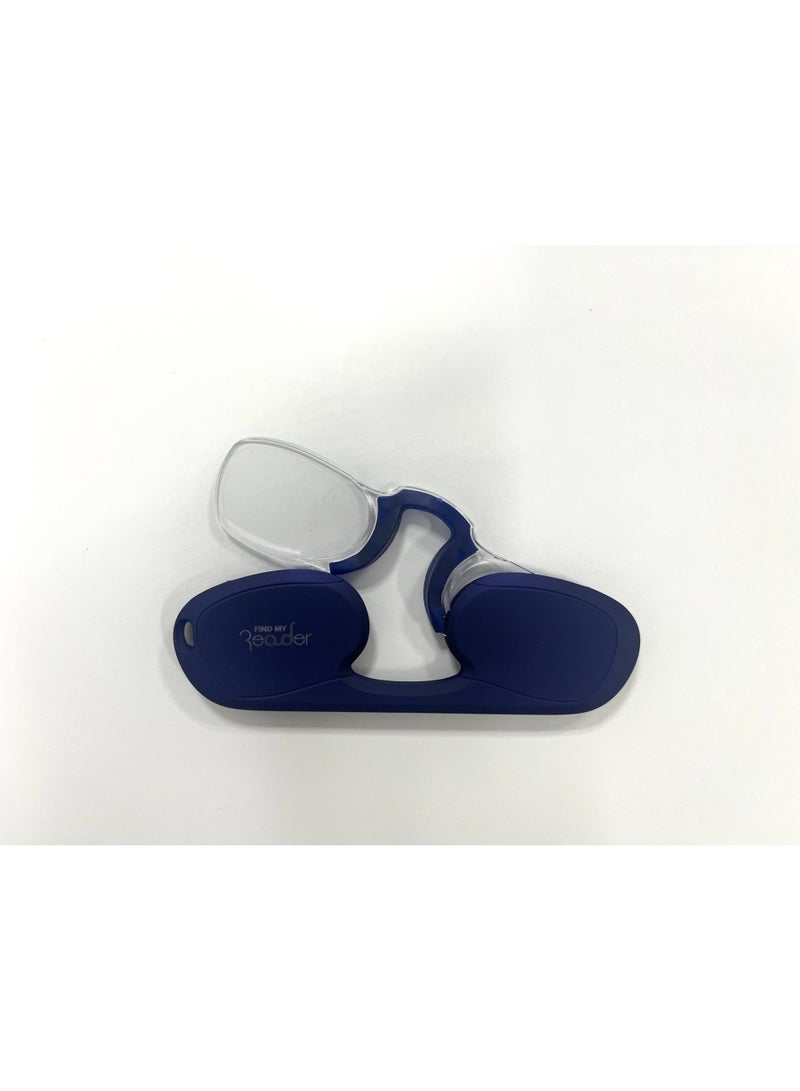 FIND MY Reader Rectangle Nose Clip-On Reading Glasses, Royal Blue, Multiple Magnification Options (1.00x–3.00x) - Image 2