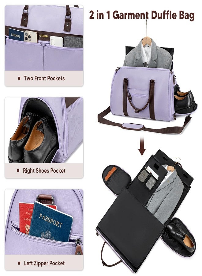 Vessgra Carry On Garment Bags for Travel, Convertible Garment Duffle Bag for Men Women, 2 in 1 Suit Bag Travel Duffel Bag with Shoes Compartment & Detachable Shoulder Strap - Image 5