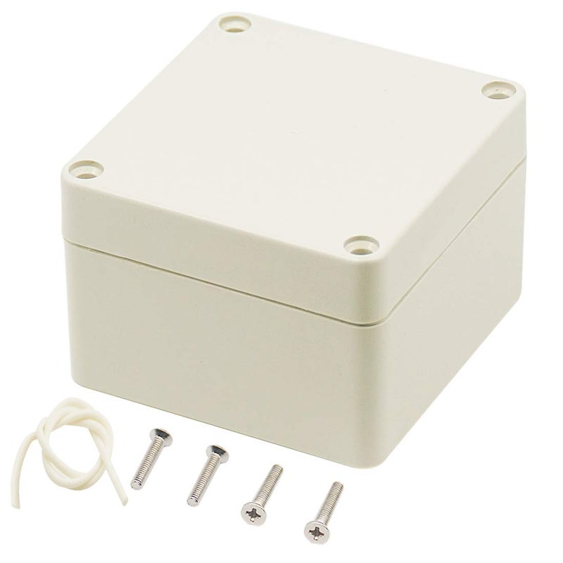 Zulkit Junction Box ABS Plastic Dustproof Waterproof IP65 Universal Electrical Boxes Project Enclosure Gray 3.3 x 3.2 x 2.2 inch (83 x 81 x 56 mm) - Image 1