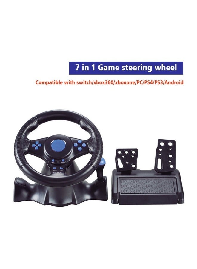 Racing Steering Wheel And Pedals, 7 In 1 PC Racing Wheel,Programable Dual Vibration USB Powered Racing Simulator Wheel, Enhances Your Racing Experience Compatible with Xbox one/360/PS4/PS2/PS3/PC - Image 1