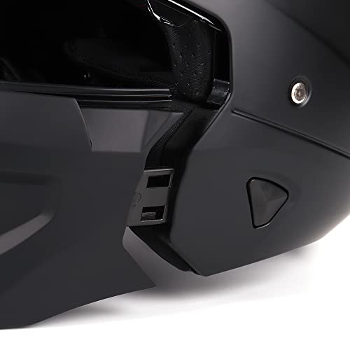 Woljay Open Face Full face Helmet Motorcycle Modular Helmets for Unisex-Adult Street Bike Cruiser Scooter DOT Approved (Small, Gloss Black) - Image 4