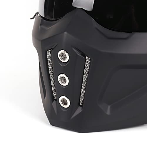 Woljay Open Face Full face Helmet Motorcycle Modular Helmets for Unisex-Adult Street Bike Cruiser Scooter DOT Approved (Small, Gloss Black) - Image 5