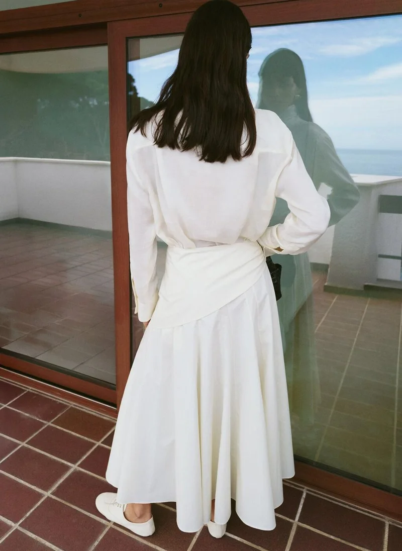 مانجو A-line skirt with handkerchief detail