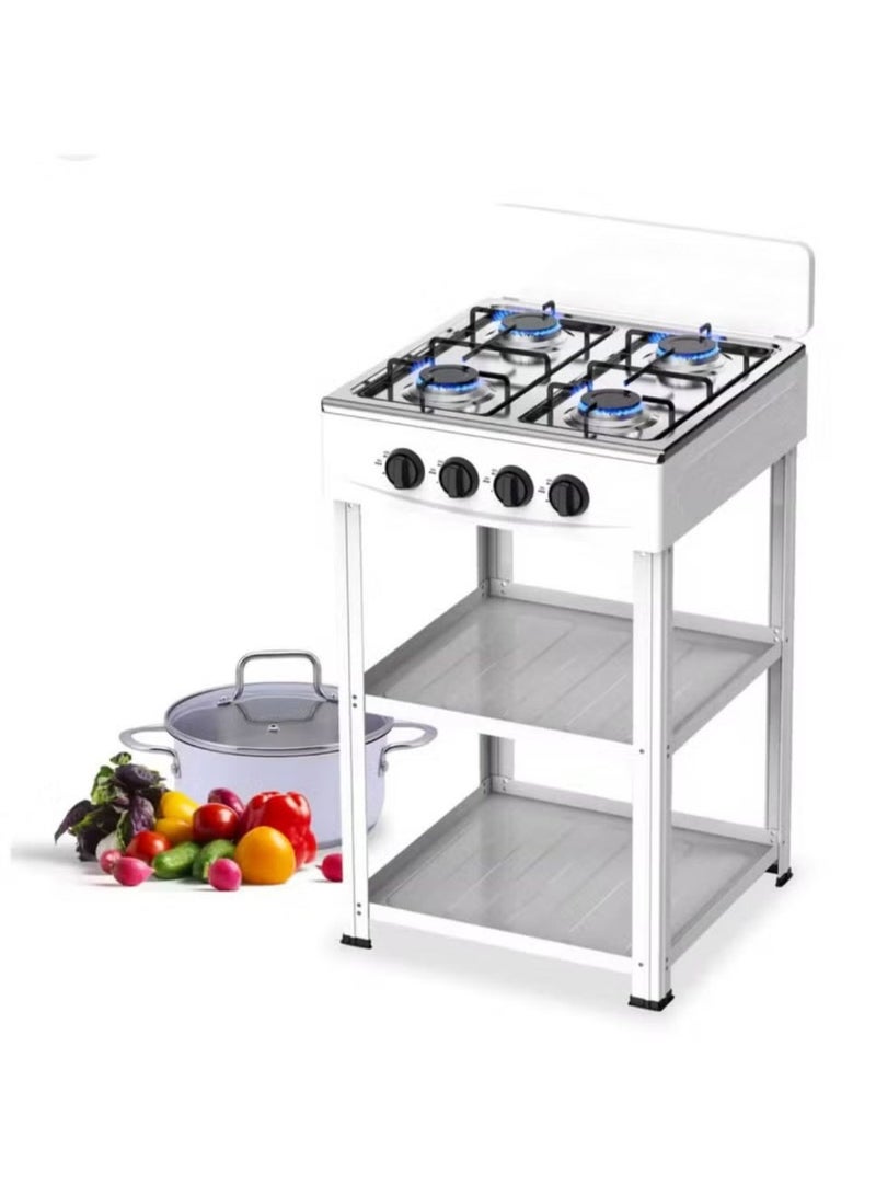 دينكس موقد غاز من الفولاذ المقاوم للصدأ بأربعة شعلات مثالي للاستخدام المنزلي والتخييم - Image 3