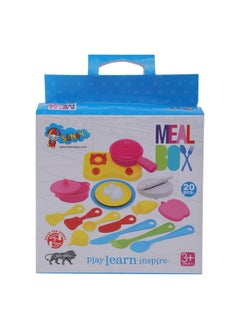 Storio Storio Meal Box Kitchenware Set Toy Non Toxic Plastic Cooking Accessories for Girls Age 3 Years Plus 24 Pieces,Multicolor  - Image 2