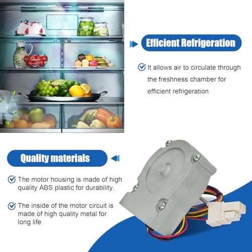 Zhenx EAU63923603 Refrigerator Evaporator Fan Motor Assembly, Compatible with LG and Kenmore Refrigerators, Replacement for EAU65058305, AP6317197, PS12383671, EAP12383671,PD00045140, DC 12.0 V/1.0 A - Image 2