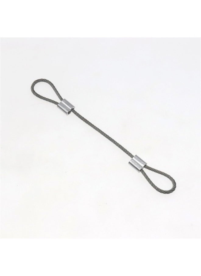 Generic 10 pcs Stainless Steel Cable with Loops Short Wire Rope Lanyard Lock Security Chain Link for Outdoor Gates,12 inch 30cm (Size : 1MM)  - Image 1