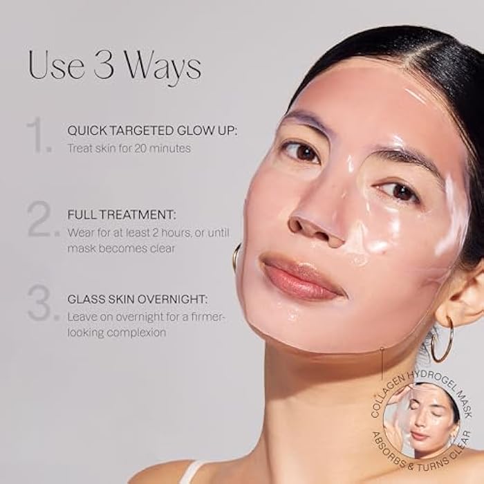 Karuna Skin - COLLAGEN Face Mask Sheets, Hydrogel 2-Piece Facial Mask, Age-Defying, Hydrating, Rejuvenating & Moisturizing Skin Care Essential That Targets Fine Lines & Wrinkles, 1 Pack - Image 2