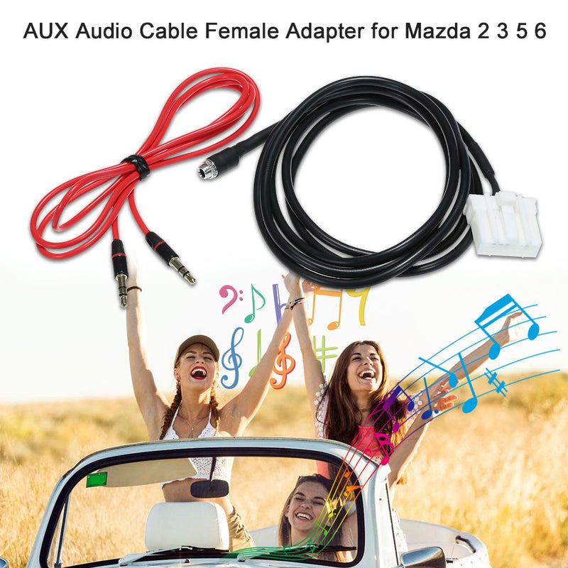 AUX Audio Cable Female Adapter Radio Stereo Kit Fit for Mazda 2 3 5 6 - Image 4