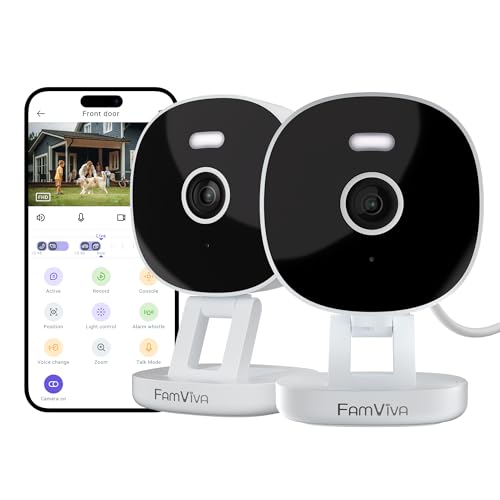 famviva Famviva Famviva Wired Security Camera For Home Pet Baby Nanny IP65 Waterproof Color Night Vision Light Siren Recording Motion Detection Works With Alexa Plug Z3E2A3096F5F7F7610231Z