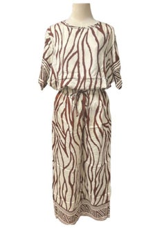 Generic Women Printed  2pc Sleeve Shirt Wide Leg Pants Fit to Medium-Large  - Image 1