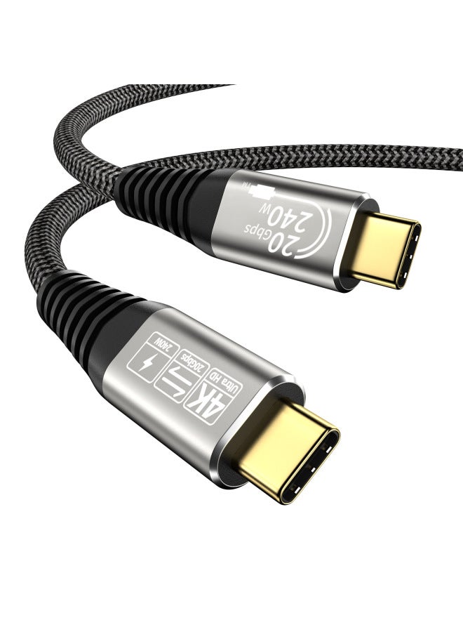 USB3.2gen2 4K HD Projection Screen Cable Type-c Data Cable 20g For Huawei Mobile Phone 240W Fast Charging Cable-Color:USB3.2gen2 【3m】 - Image 1