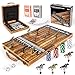 ropoda Upgraded 23 inches Horse Race Board Game with 11 Upgraded Luxury HorsesFoldable Wood Horse Racing Board Game with 100 Pcs Chips2 Dice and 2 Boxes of CardsVintage Color - Image 2